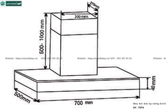 Máy hút mùi Sevilla SV - 70T4 (Áp tường - Chữ T)