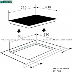 Bếp gas đôi Sevilla SV - 720S (Lắp âm)