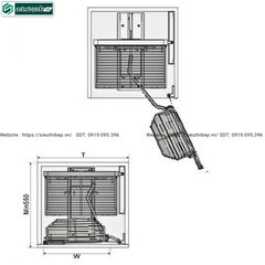 Tủ đồ khô Grob GO304 (Nan Oval, Inox mờ SUS304)