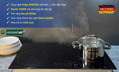 Bếp từ Eurosun EU - T881G 3 vùng nấu - Inverter tiết kiệm điện