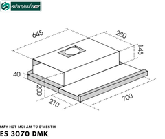 Máy hút mùi D'mestik Classico ES 3070 DMK (Âm tủ)