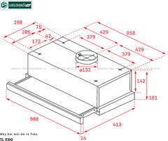 Máy hút mùi Teka TL 6310 / TL 7310 / TL 9310 (Âm tủ - Made in Portugal)