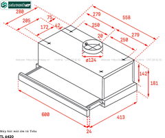 Máy hút mùi Teka TL 6420 (Âm tủ - Made in Portugal)