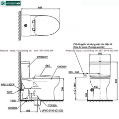 Bồn cầu 2 khối TOTO CS302DT10#W