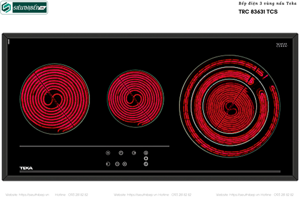 Bếp điện Teka TRC 83631 TCS (3 vùng nấu - Made in Turkey)