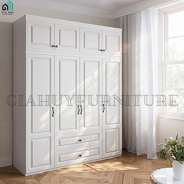 Tủ quần áo STB - 51332 (MDF - Cổ điển)