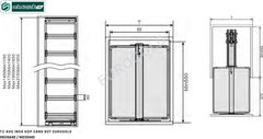 Tủ kho Eurogold M030640 / M030440 (Inox hộp cánh rút)