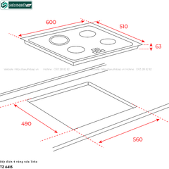 Bếp điện Teka TZ 6415 (4 vùng nấu - Made in Turkey)