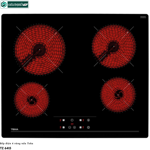 Bếp điện Teka TZ 6415 (4 vùng nấu - Made in Turkey)