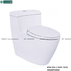 Bồn cầu 1 khối TOTO MS636DT2#XW (Nắp Đóng Êm TC393VS)