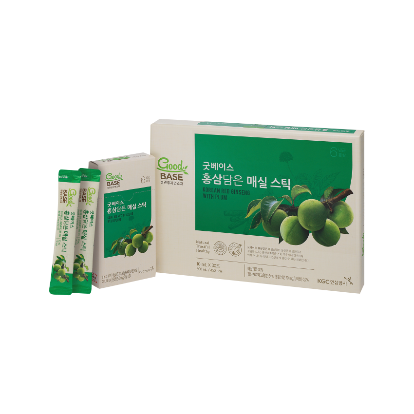 Nước Uống Hồng Sâm Goodbase Mơ 10ml*30 gói