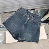  Quần Short Jean Nữ Trơn Ống Rộng Mã 3890 