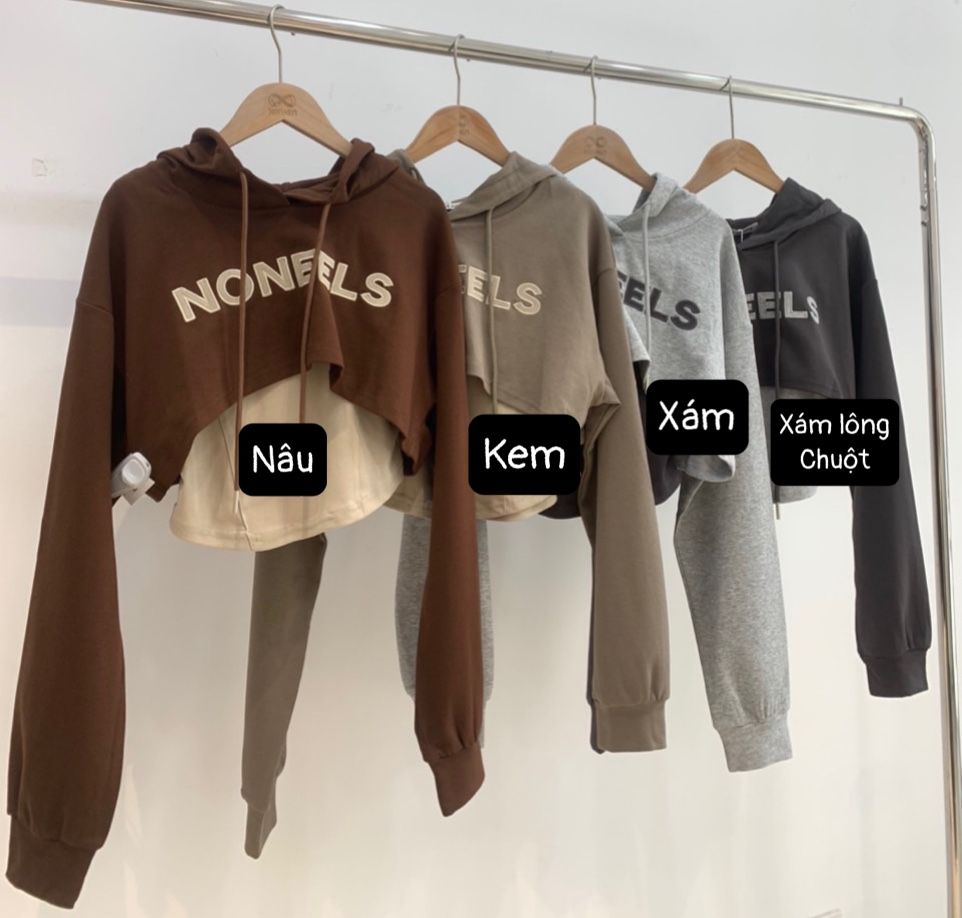  Sét Áo Thun Hoodie Crop Kèm Ba Lỗ Mã 808705 