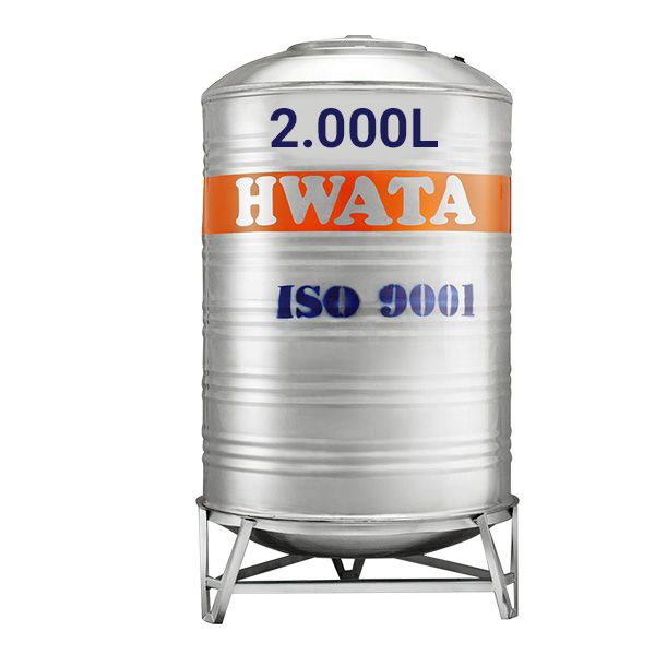 Bồn nước inox Hwata 2000 lít đứng - HWA-BD2000