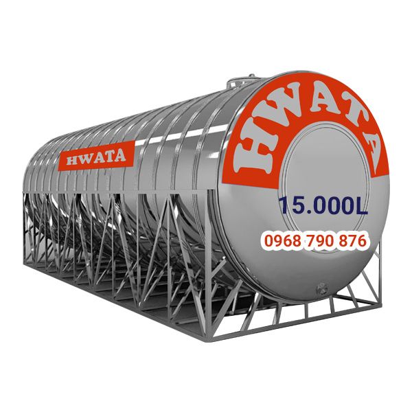 Bồn nước inox Hwata 15.000 lít nằm - HWA-BN15000
