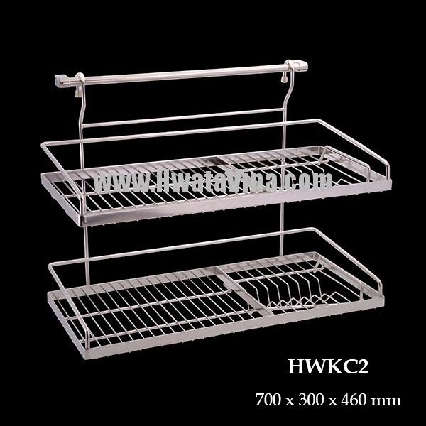 Kệ úp chén 2 tầng inox Hwata - HWKC2