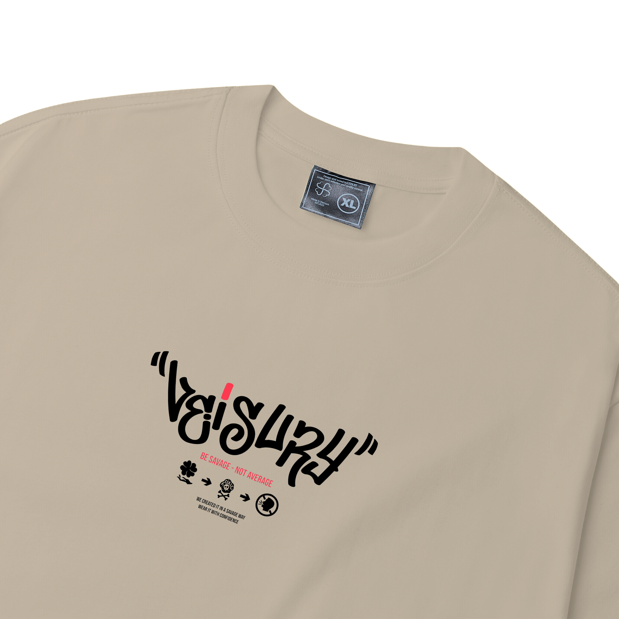 BADASS T-SHIRT / BEGIE