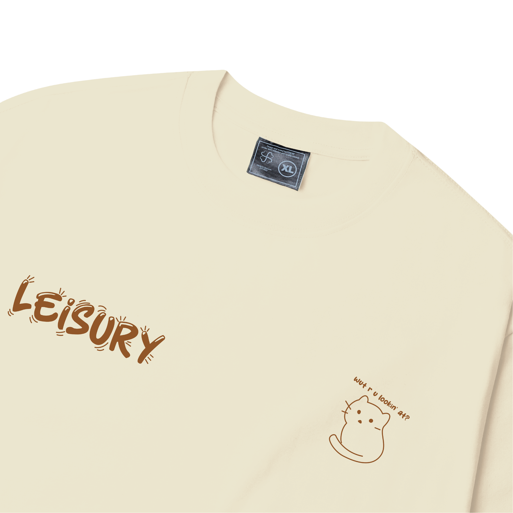 CAT QUOTE T-SHIRT / Cannoli Cream