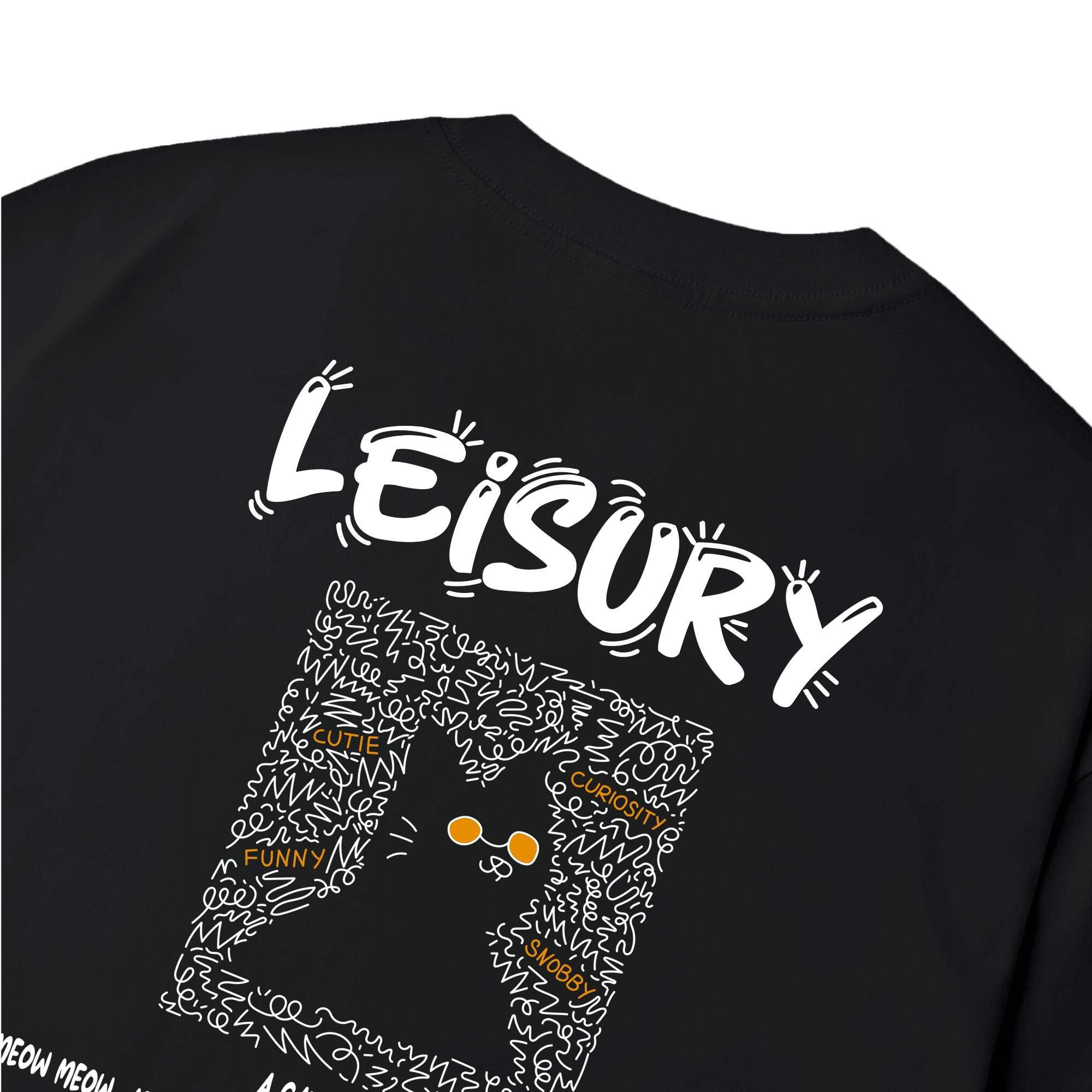 CAT QUOTE T-SHIRT / BLACK