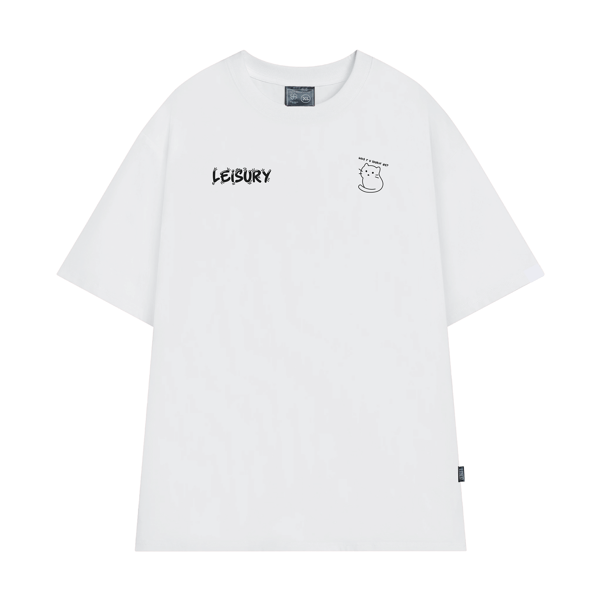 CAT QUOTE T-SHIRT / WHITE
