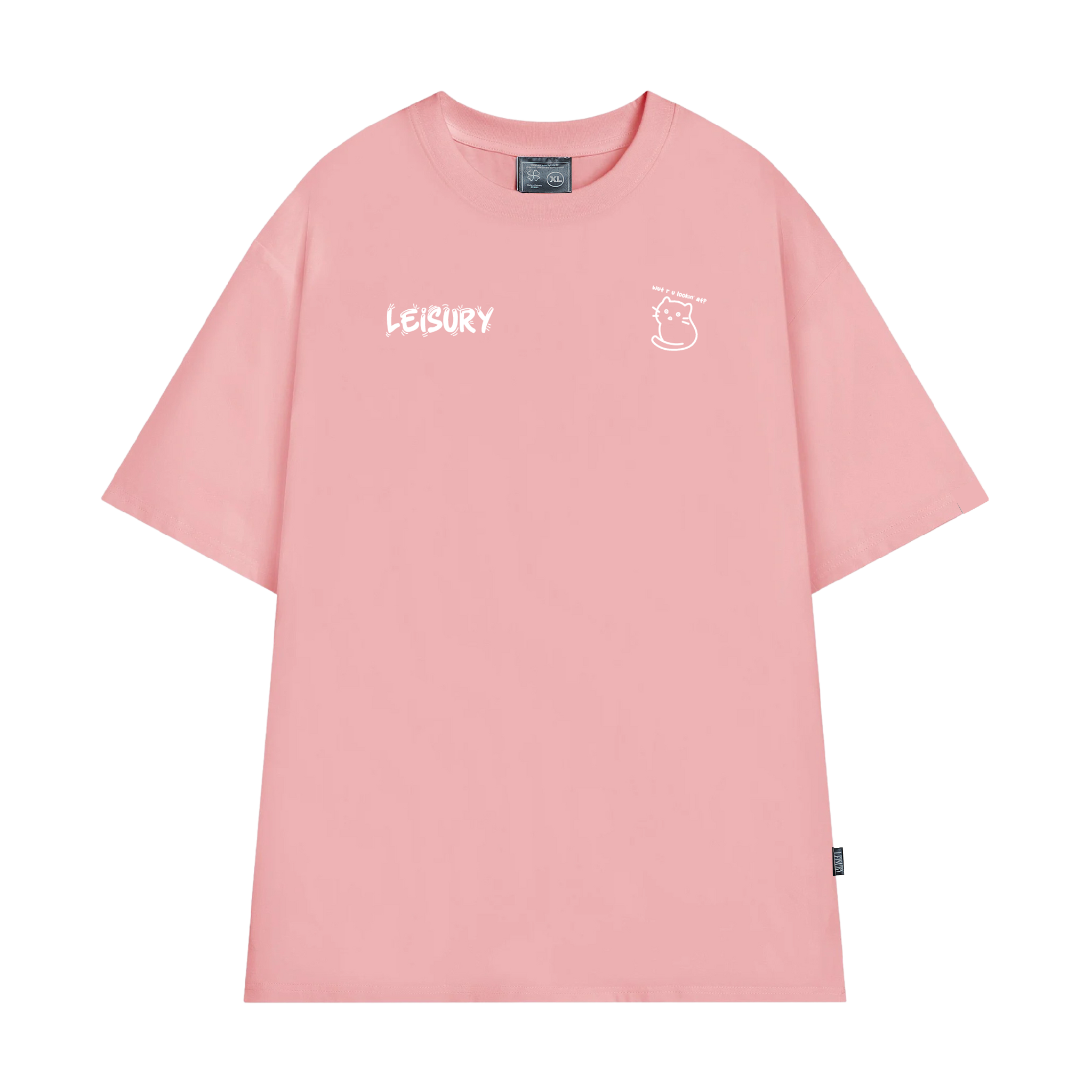 CAT QUOTE T-SHIRT / PINK