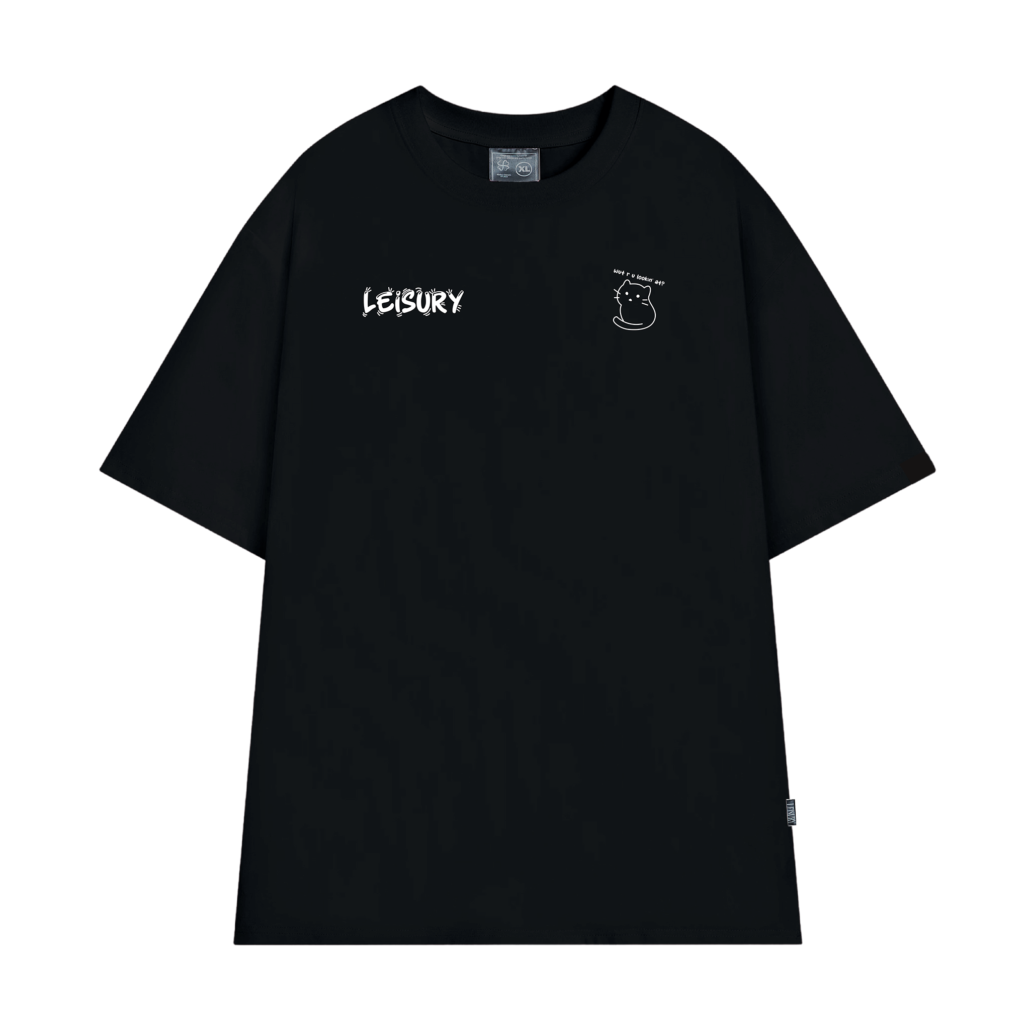 CAT QUOTE T-SHIRT / BLACK