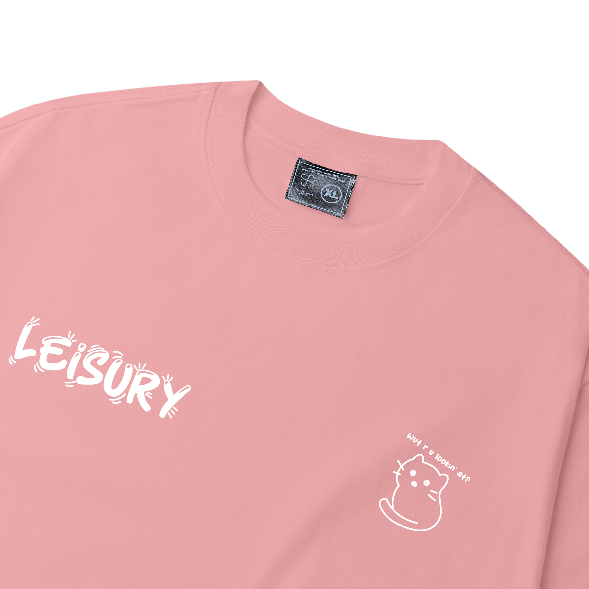 CAT QUOTE T-SHIRT / PINK
