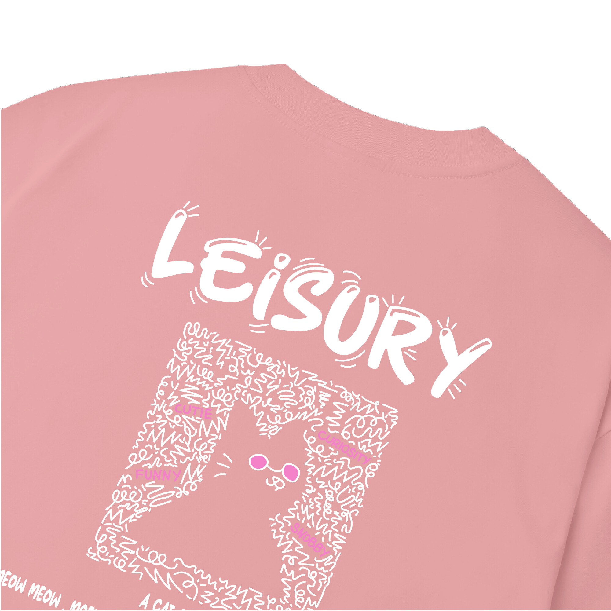 CAT QUOTE T-SHIRT / PINK