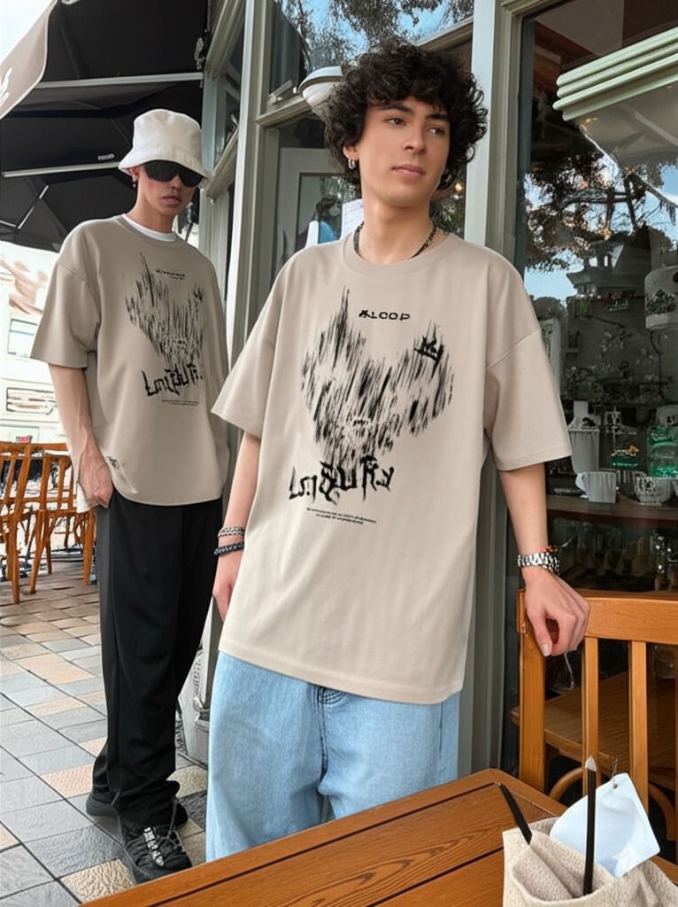 ALOOF HEART T-SHIRT / BEIGE