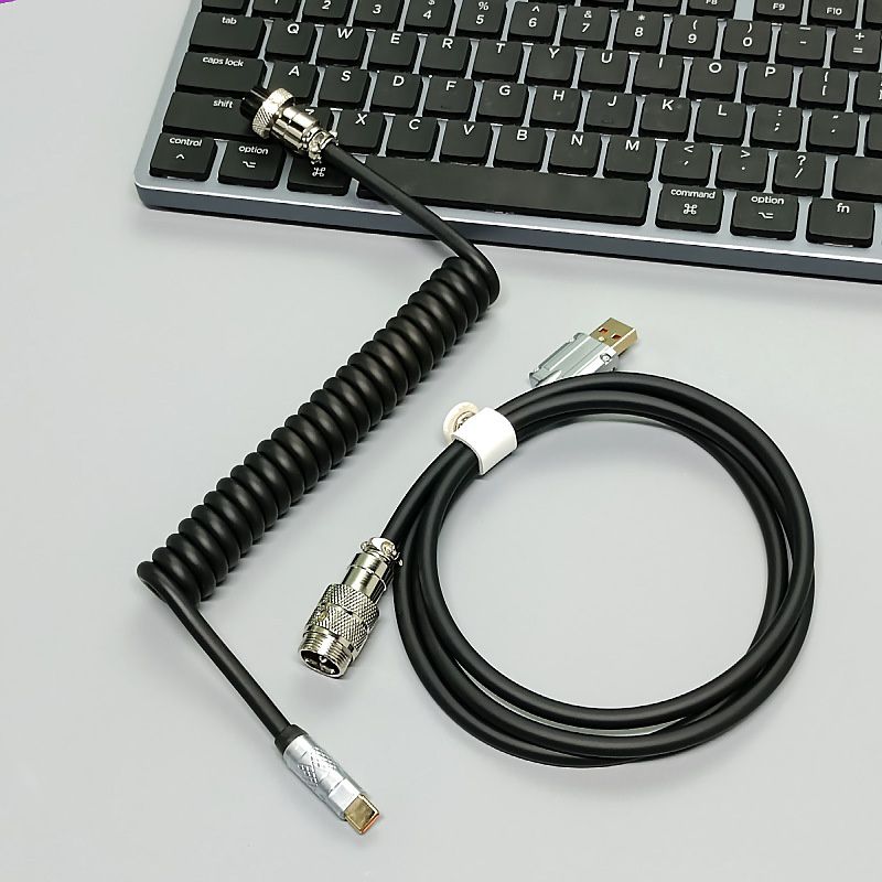 Dây Cáp Xoắn Bàn Phím Cơ USB Type-C