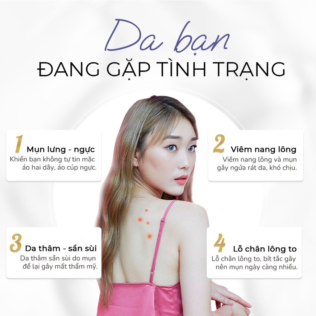 Xịt Mụn Lưng , Ngực , Giảm Mụn Sưng , Mụn Viêm , Mụn Trứng Cá , Giảm Viêm Nang Lông Nữ  Oriskin Vicenta Body Mist  100ml