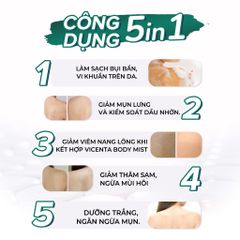 Combo Xịt Mụn Lưng , Giảm Viêm Nang Lông Dành Cho Nam Oriskin Vicenta Body Mist 100ml và Sữa Tắm Puri shower Gel 300ml