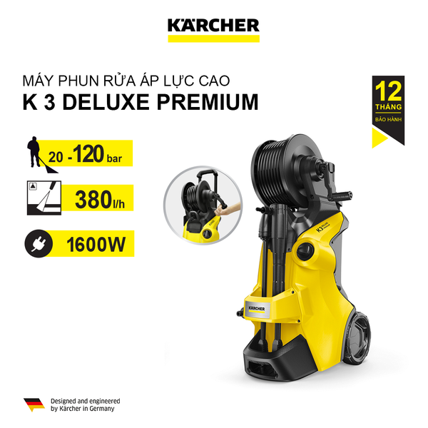 Máy phun rửa áp lực hiệu Karcher, K 3 Deluxe Premium
