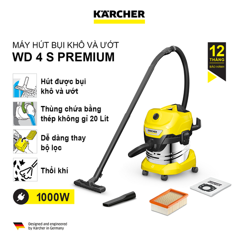 Máy hút bụi khô & ướt hiệu Karcher, WD 4 S