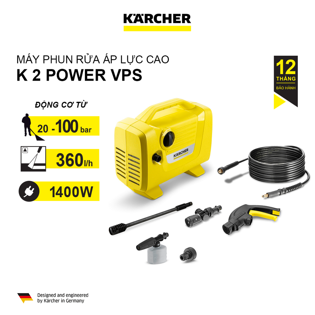 Máy phun rửa áp lực cao Karcher K2 Power VPS