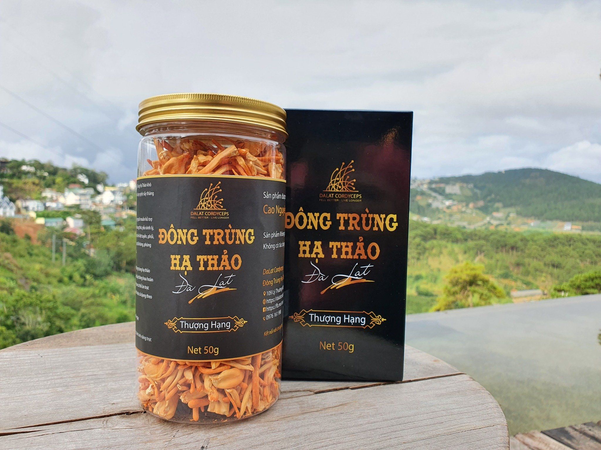 Nấm đông trùng hạ thảo khô sấy thăng hoa (Loại 50gr) - Nuôi trồng Organic tại Cao nguyên Đà Lạt