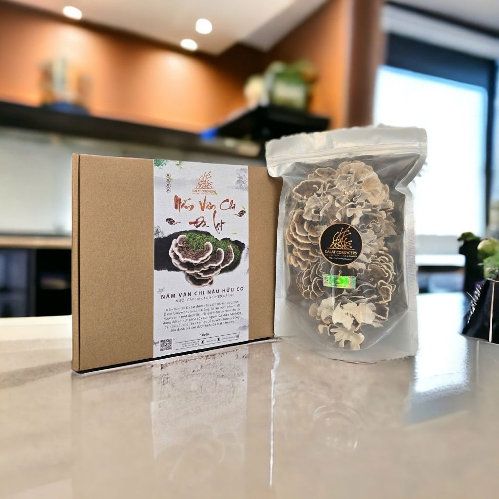 Nấm vân chi nâu sấy khô - Dalat Cordyceps