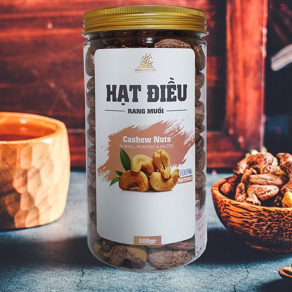 Hạt điều rang muối - Dalat Cordyceps - loại 1, to, a cồ