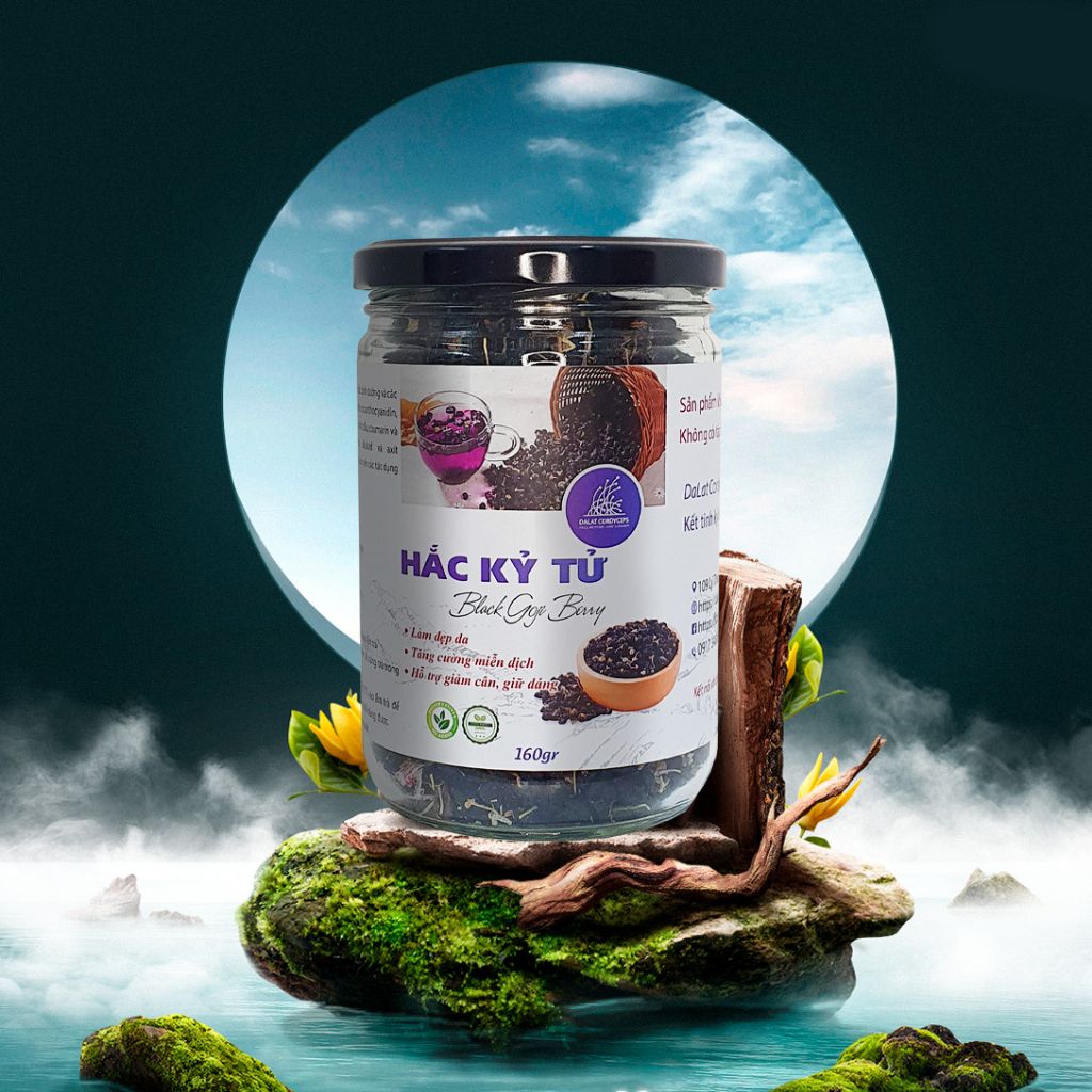 Hắc kỷ tử đen sấy khô - Dalat Cordyceps - loại thượng hạng