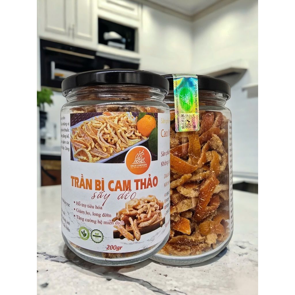 Trần bì cam thảo, vỏ cam quít kết hợp với cam thảo khô - Dalat Cordyceps