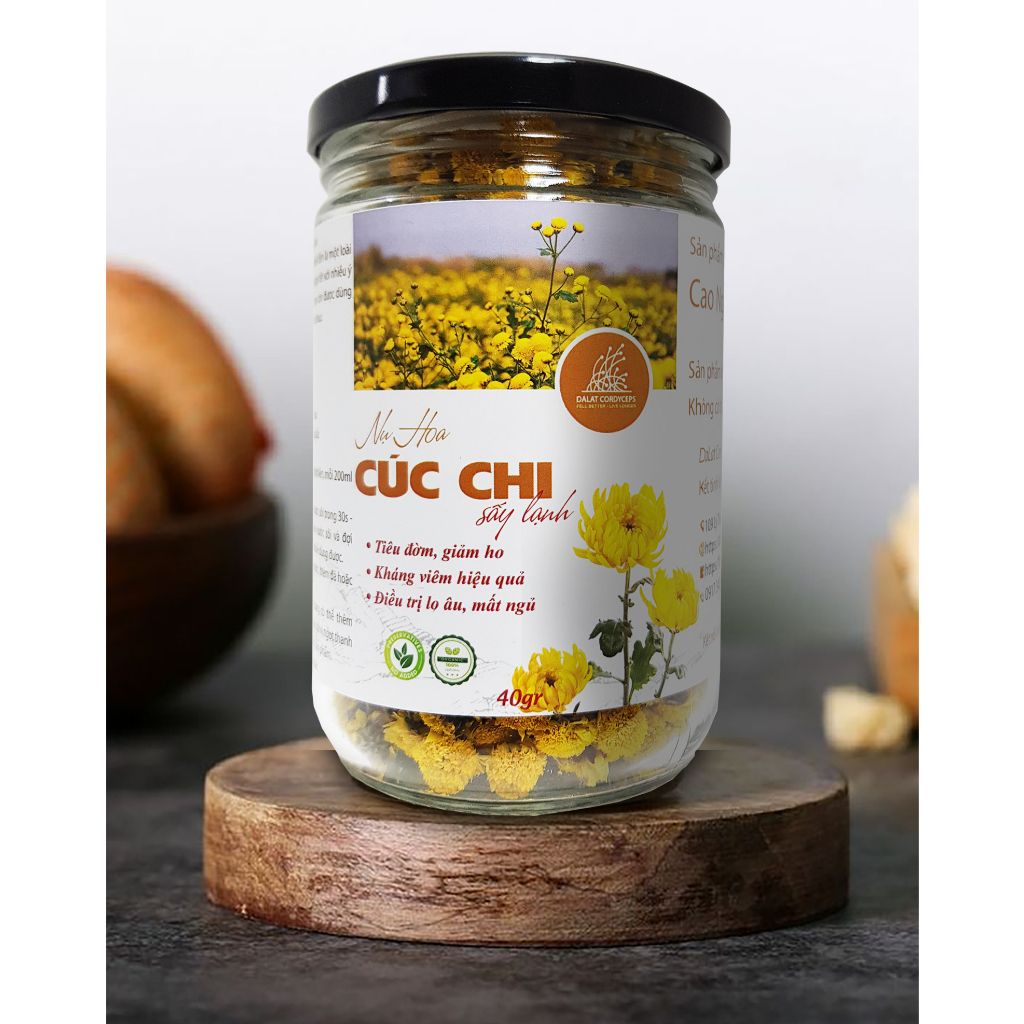 Trà thảo mộc nụ hoa cúc chi sấy lạnh - Dalat Cordyceps - loại thượng hạng
