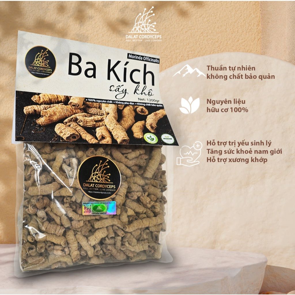 Ba kích tím khô rút lõi - Dalat Cordyceps