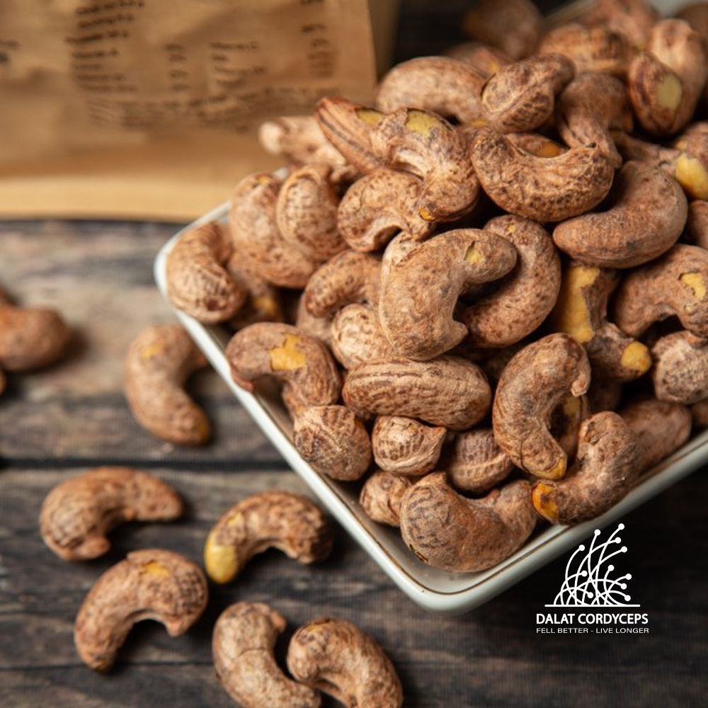 Hạt điều rang muối - Dalat Cordyceps - loại 1, to, a cồ