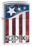  Bật Lửa Zippo Flag Made In Usa Brushed Chrome A 