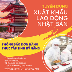 Thông báo đơn hàng thực tập sinh kỹ năng tại Nhật Bản