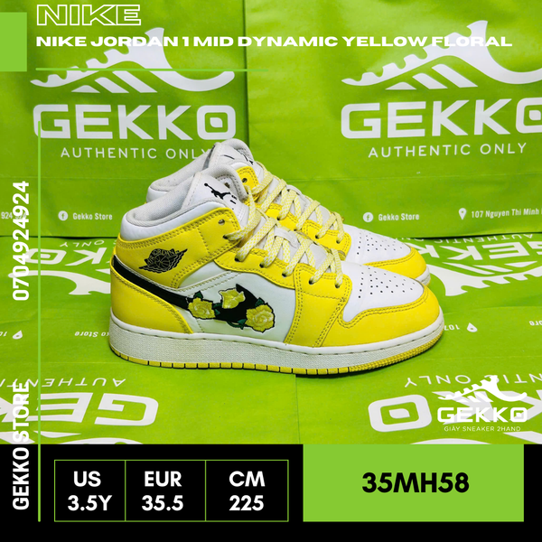 air jordan 1 mid yellow floral