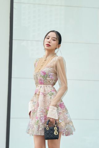  Lilian Nude Flower Dress 