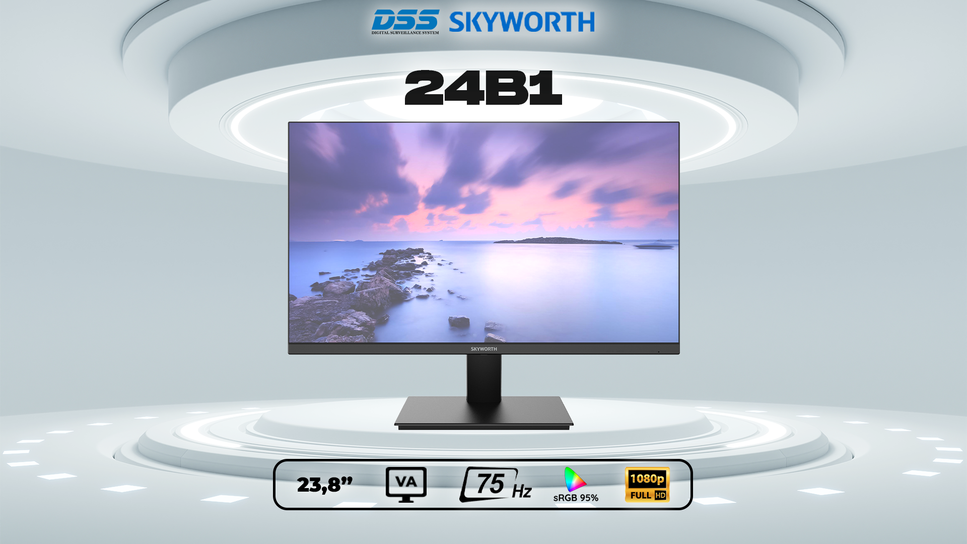 Màn hình máy tính 24B1 Skyworth 23.8 inch Full HD 75Hz VA