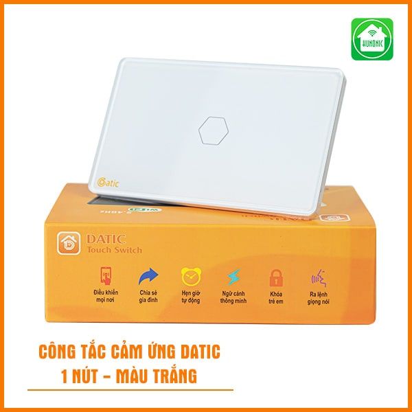 Công Tắc Cảm Ứng Datic – 1 Nút Màu Trắng