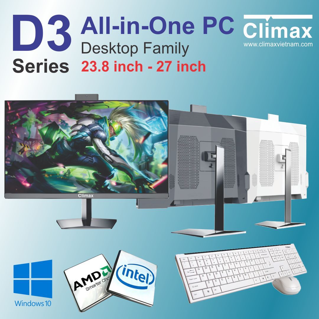 Máy tính để bàn All in One Core i5 Climax CL-i58256D3/6TH 27 inch